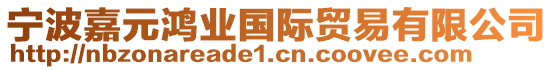 寧波嘉元鴻業(yè)國際貿(mào)易有限公司