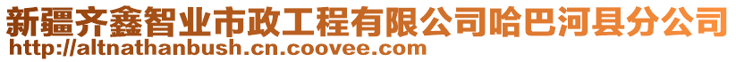 新疆齊鑫智業(yè)市政工程有限公司哈巴河縣分公司