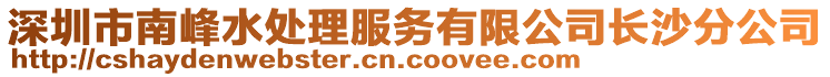 深圳市南峰水處理服務(wù)有限公司長沙分公司