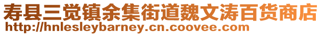 壽縣三覺鎮(zhèn)余集街道魏文濤百貨商店
