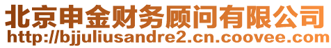 北京申金財(cái)務(wù)顧問有限公司