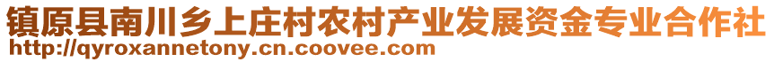 鎮(zhèn)原縣南川鄉(xiāng)上莊村農(nóng)村產(chǎn)業(yè)發(fā)展資金專業(yè)合作社