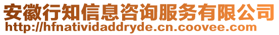 安徽行知信息咨詢服務有限公司