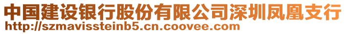 中國(guó)建設(shè)銀行股份有限公司深圳鳳凰支行