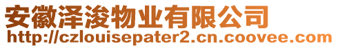 安徽澤浚物業(yè)有限公司