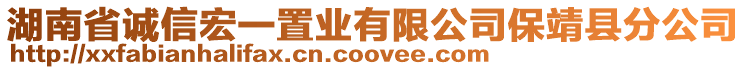 湖南省誠信宏一置業(yè)有限公司保靖縣分公司