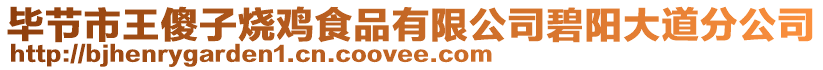 畢節市王傻子燒雞食品有限公司碧陽大道分公司