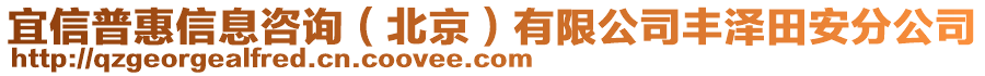 宜信普惠信息咨詢（北京）有限公司豐澤田安分公司