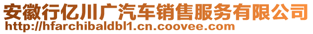 安徽行億川廣汽車銷售服務(wù)有限公司