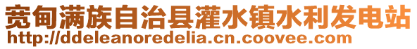 寬甸滿族自治縣灌水鎮水利發電站