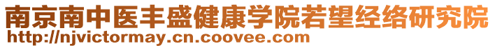 南京南中醫豐盛健康學院若望經絡研究院