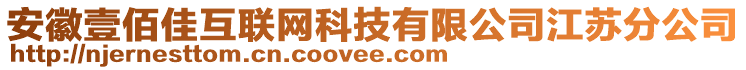 安徽壹佰佳互聯網科技有限公司江蘇分公司