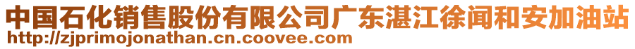 中國石化銷售股份有限公司廣東湛江徐聞和安加油站