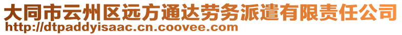 大同市云州區(qū)遠方通達勞務(wù)派遣有限責任公司