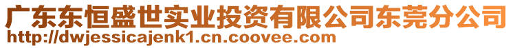 廣東東恒盛世實(shí)業(yè)投資有限公司東莞分公司