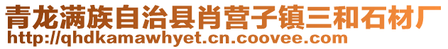 青龍滿族自治縣肖營子鎮(zhèn)三和石材廠