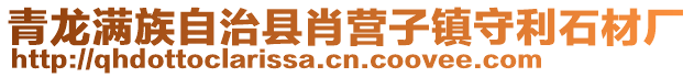 青龍滿族自治縣肖營(yíng)子鎮(zhèn)守利石材廠