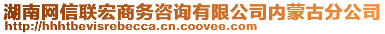 湖南網信聯(lián)宏商務咨詢有限公司內蒙古分公司