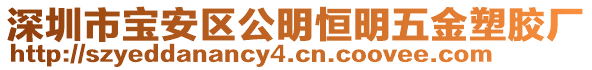 深圳市寶安區(qū)公明恒明五金塑膠廠