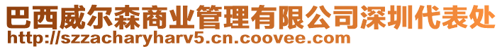 巴西威爾森商業管理有限公司深圳代表處