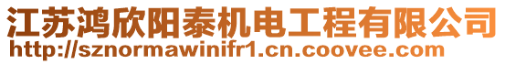 江蘇鴻欣陽泰機電工程有限公司
