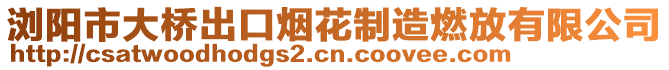 瀏陽市大橋出口煙花制造燃放有限公司