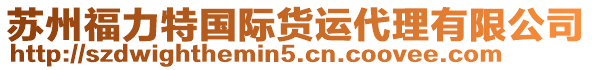 蘇州福力特國際貨運代理有限公司