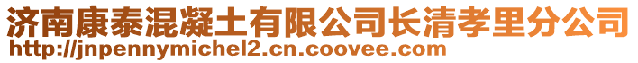 濟南康泰混凝土有限公司長清孝里分公司