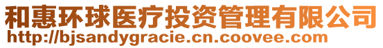 和惠環(huán)球醫(yī)療投資管理有限公司