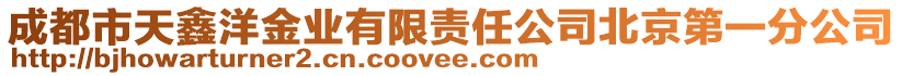 成都市天鑫洋金業有限責任公司北京第一分公司