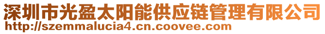 深圳市光盈太陽能供應鏈管理有限公司