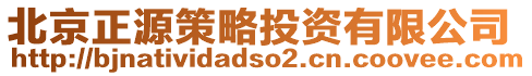 北京正源策略投資有限公司