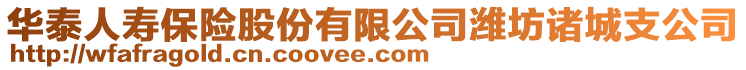 華泰人壽保險股份有限公司濰坊諸城支公司