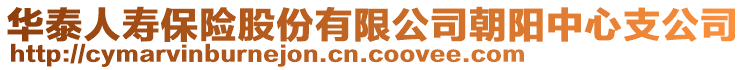 華泰人壽保險(xiǎn)股份有限公司朝陽中心支公司