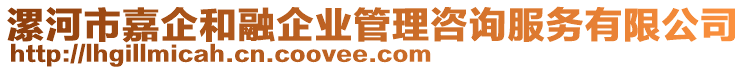 漯河市嘉企和融企業(yè)管理咨詢服務(wù)有限公司