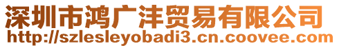 深圳市鴻廣灃貿(mào)易有限公司