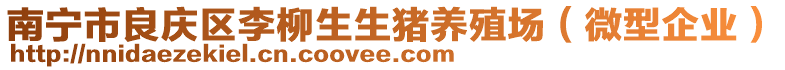 南寧市良慶區(qū)李柳生生豬養(yǎng)殖場（微型企業(yè)）