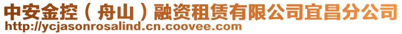 中安金控（舟山）融資租賃有限公司宜昌分公司