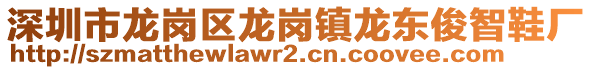 深圳市龍崗區(qū)龍崗鎮(zhèn)龍東俊智鞋廠