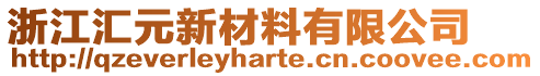 浙江匯元新材料有限公司