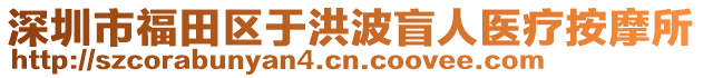 深圳市福田區(qū)于洪波盲人醫(yī)療按摩所