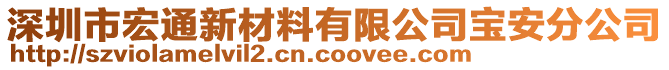 深圳市宏通新材料有限公司寶安分公司