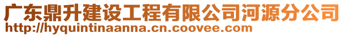 廣東鼎升建設工程有限公司河源分公司