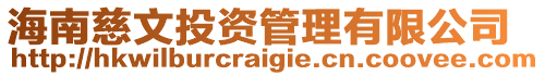 海南慈文投資管理有限公司