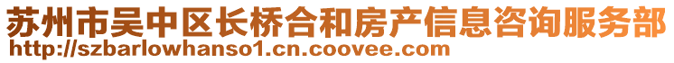 蘇州市吳中區(qū)長橋合和房產信息咨詢服務部