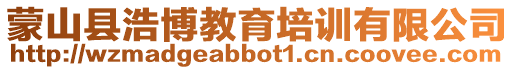 蒙山縣浩博教育培訓(xùn)有限公司