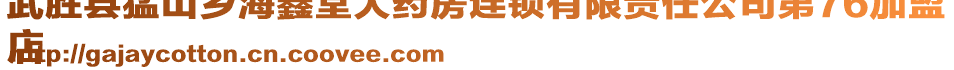 武勝縣猛山鄉(xiāng)海鑫堂大藥房連鎖有限責任公司第76加盟
店