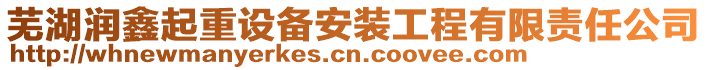 蕪湖潤鑫起重設備安裝工程有限責任公司