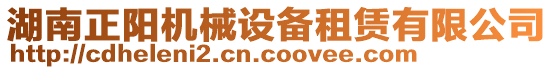 湖南正陽機(jī)械設(shè)備租賃有限公司