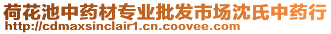 荷花池中藥材專業批發市場沈氏中藥行